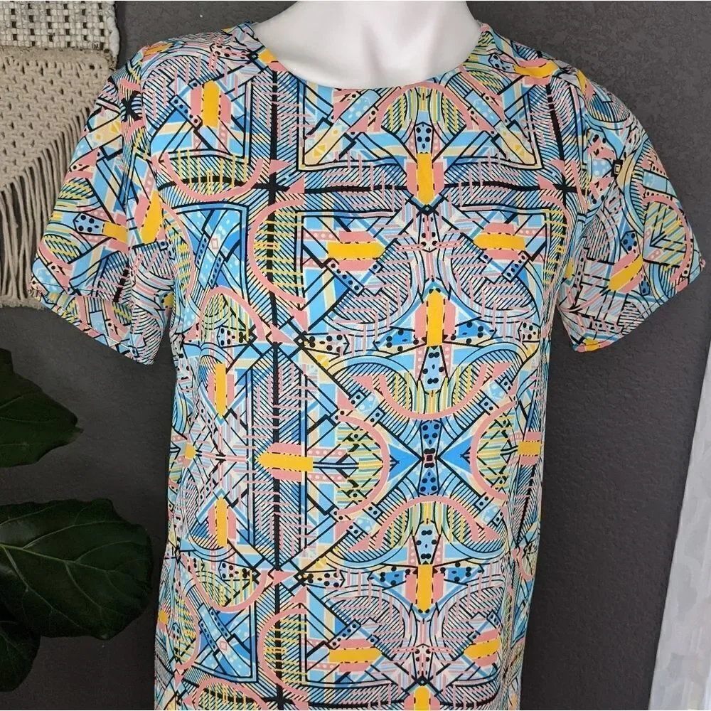 Everly Abstract Patterned Shift Dress